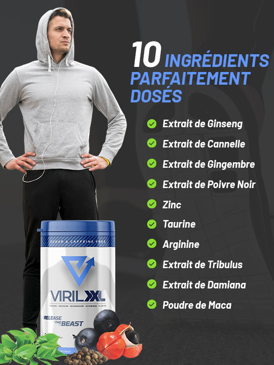 Viril XXL complexe énergétique Fabriqué en France 60 gélules