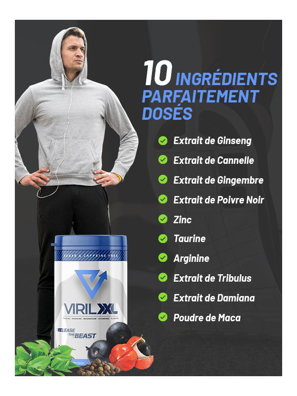 Viril XXL complexe énergétique Fabriqué en France 60 gélules